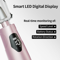 Taladro de Uñas Inalámbrico Profesional de 15000 RPM, Kit de Lima de Uñas Eléctrica, Máquina de Manicura Portátil Recargable para Salón, Hogar y Viajes