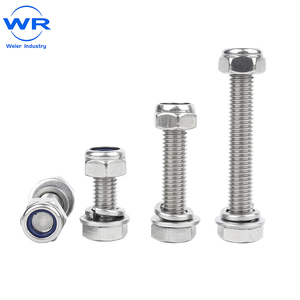 Boulon à Vis Fileté en Acier Inoxydable avec Rondelle Hexagonale et Écrou de Serrage pour le Montage d'Équipements Industriels - Product Image 1