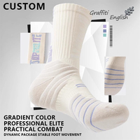Chaussettes de sport blanches en coton pour le printemps, imprimées par sublimation, anti-bactériennes, avec logo personnalisé de haute qualité, pour la course à pied