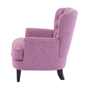 Modern Upholstered Lounge Chair with Nailhead Trim Solid Wood Legs Adjustable Height <b>Waterproof</b> & Eco-Friendly Wing <b>Back</b> Design - Product Image 4