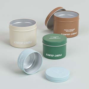 Envases Cilíndricos de Aluminio Personalizados para Velas con Tapas e Impresión a Medida - Product Image 2