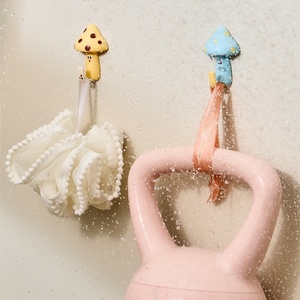 Mushroom Hook Seamless Coat Hook Plastic Waterproof Heavy Duty Self Adhesive Hooks for Kitchens Bathroom Bedroom - Product Image 5