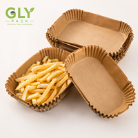 Papier sulfurisé jetable personnalisé avec revêtement en silicone pour friteuse à air, idéal pour la cuisson au four et l'utilisation en cuisine (qualité alimentaire)
