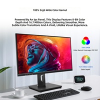 Moniteur tactile rétroéclairé IPS LED beige de 24 pouces pour interface, format 16:9, garantie 1 an, pour utilisation industrielle sur ordinateur de bureau