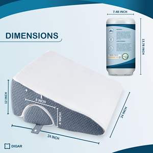 Coussin triangulaire en mousse à mémoire de forme personnalisé pour le reflux acide, le soutien post-chirurgical et la grossesse, pour le sommeil - Product Image 3