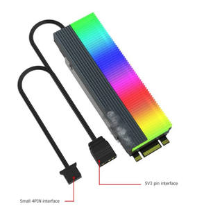 CM-M2A M2 SSD Kühlkörper 5V 3Pin NVME NGFF <span class=keywords><strong>M</strong></span>.<span class=keywords><strong>2</strong></span> 2280 Festkörper laufwerk Festplatten kühlung Kühler Kühlkörper Kühler Weste Wärme leitpad - Product Image 2