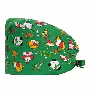 Nuevo Gorro Quirúrgico de Algodón Puro con Estampado Floral y de Dibujos Animados, Cómodo para Enfermeras, con Forro de Satén - Product Image 4