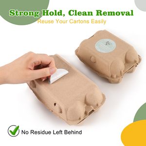 500 Pcs 2 Inch Farm Fresh Egg Carton <b>Stickers</b> Date Blank Self Adhesive Labels For Unwashed Chicken Egg Packaging - Product Image 2