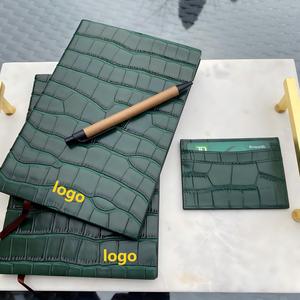 Cao Cấp Cá Sấu Kết Cấu Tùy Chỉnh & Cá Nhân Logo Refillablejournal Khuyến Mại Quà Tặng Da A5 Máy Tính Xách Tay - Product Image 3
