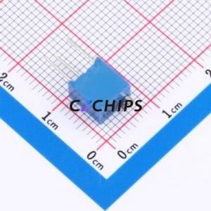 Résistance/potentiomètre réglable 3266W-201, composant traversant (THT)-3P, 6,8x4,7 mm, résistance 200 ohms, 10 %, 500 mW, 250 ppm/ ℃ - Product Image 2