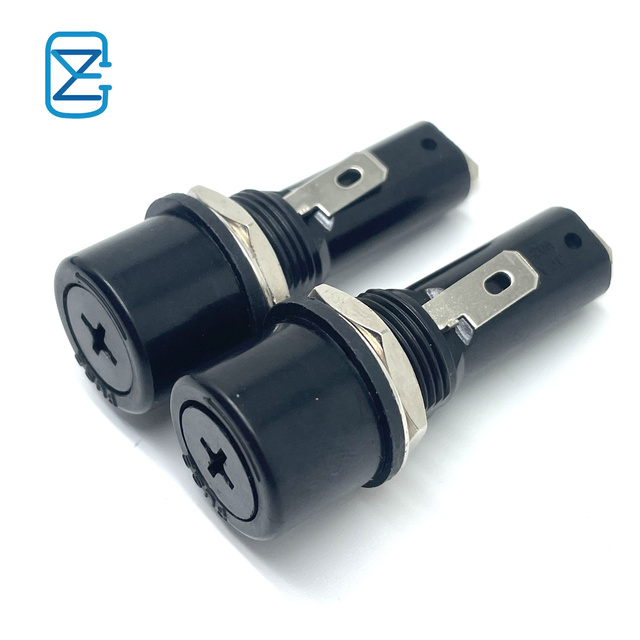 High Quality 10A 250V Glass Fuse Holder 5x20 Fuse Hole 12mm High Temperature PCB Panel 5*20mm Fuse Holder