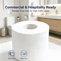 Rouleaux de papier toilette premium écologiques, dissolvables et compatibles avec les fosses septiques, 4 plis, épais, résistants, absorbants et gaufrés pour salle de bain
