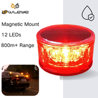 Feu de signalisation routière solaire à LED avec base magnétique puissante, visibilité 1000m, indice de protection IP66 pour camions et engins lourds