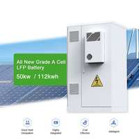 Système d'énergie solaire commercial tout-en-un compact 20kW 50kWh avec batterie LiFePO4, onduleur et armoire de protection IP65 à refroidissement par air pour raccordement au réseau