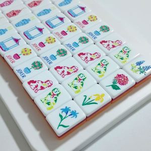 Ensemble de jeu en acrylique personnalisé avec quatre couches de tuiles de mahjong de style américain pour les jeux et le divertissement à domicile - Product Image 2