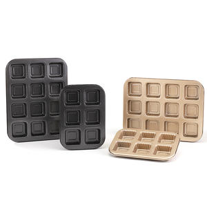 Molde para pan de 12 cavidades de acero al carbono Mini molde para hornear pasteles, pan, chocolate y <span class=keywords><strong>Brownie</strong></span> para panadería - Product Image 2