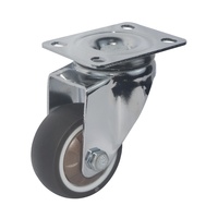 Roulette de meuble en Tpr, légère, silencieuse, douce, non marquante, 30mm, pour étagère à fleurs, roulette à roulement unique