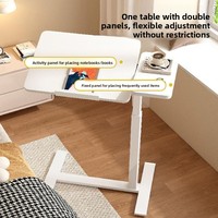 Table de chevet en métal avec plateau relevable, bureau réglable en hauteur, pliable et mobile, petit bureau mobile pour chambre à coucher, côté canapé, usage domestique, bureau d'ordinateur