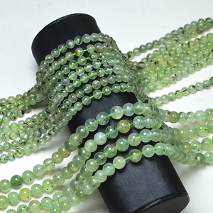 Natural Prehnite <strong>Beads</strong> 6mm 8mm Round Smooth <strong>Beads</strong> with <strong>Black</strong> Inclusions for Jewelry Making, DIY Healing Crystal Stone <strong>Beads</strong> - Product Image 4