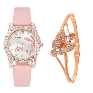 Amadi populaire exquis brillant dauphin mode femmes étudiant montre créatif frais papillon bracelet ensemble montre pour femmes - Product Image 4