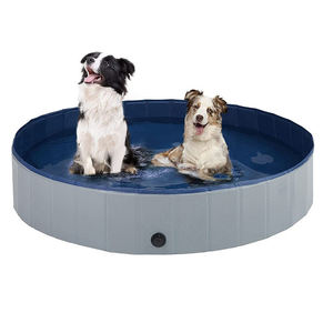 Piscina para perros de plástico duro plegable para interiores y exteriores, bañera portátil para mascotas, piscina para perros - Product Image 1