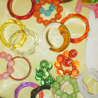 Nouveau Bracelet Chunky Tendance 2026 en Acrylique Coloré, Style Européen et Américain, avec Perles Laser Contrastées pour Femme