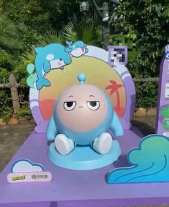 Estatuas IP de Mascota de fibra de vidrio duraderas de marca personalizada, artesanías de resina duraderas para promociones de <span class=keywords><strong>tiendas</strong></span> y eventos - Product Image 5