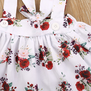 Conjunto de Ropa para Bebé Niña de Manga Corta con Falda Estampada y Tirantes, Precio al por Mayor, de China - Product Image 3