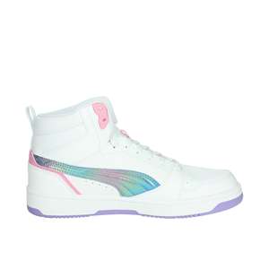 รองเท้าผ้าใบเด็กผู้หญิง Puma สีขาว รุ่น Wisteria High Top ดีไซน์ทันสมัย - Product Image 4
