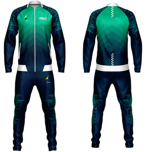 थोक लड़की ऊन पॉलिएस्टर उच्च गुणवत्ता बनाने की क्रिया कस्टम लोगो ज़िप tracksuits आउटफिट 2 टुकड़ा घुड़दौड़ पुरुषों tracksuit - Product Image 3