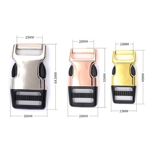 Boucle demi-plastique à traction forte <span class=keywords><strong>KJM</strong></span> pour collier de chien, boucle à dégagement rapide latéral en métal pour colliers, laisses et harnais pour animaux de compagnie - Product Image 1