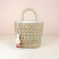 Sac fourre-tout en paille tissée à la main Style bohème sac à main d'été écologique pour femmes du Vietnam