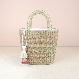 Bolso de mano de paja de algas marinas tejido a mano estilo bohemio bolso de verano ecológico para mujeres de Vietnam - Product Image 2