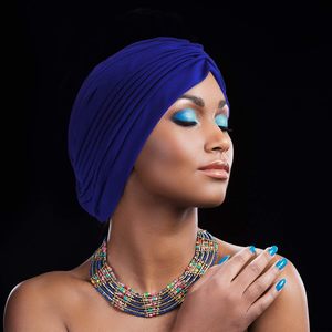 Stretchy Turban Cap Chemo Head Wraps <strong>Cancer</strong> Headwear Bennie Twisted India's <strong>Hat</strong> for Women - Product Image 3