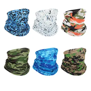 Wholesale Outdoor Custom Logo Cotton Magic Multifunctional Headband Face Silk Scarf Bandanna For Promotion