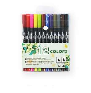 SUPER DOTS Fine Point 24.12.36/100 Journal Planer farbige Kunst markierungen Graffiti Zeichnung Färbung Pinsels tifte setzt Dual Tip Art Pen - Product Image 2