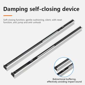 WEKIS Kit de Herrajes Modernos para Puertas Correderas Ocultas Tipo Granero, Sistema de Rieles Invisibles Mágicos sin Rastro - Product Image 3