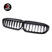 Calandre avant G20 pour BMW Série 3 2019 2020 2021 G20 G28 Noir brillant Calandre avant à ligne simple Calandre de pare-chocs avant Pièces automobiles