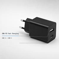 Cargador de Pared Compacto de Alta Velocidad y 20W PD, Tipo-C, Resistente al Fuego, para Laptop, Reloj Inteligente, Viajes de Negocios
