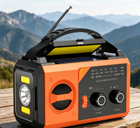 Notfall-Wetterwarnradio AM/FM mit 20000mAh Akku, Solar- und Handkurbel-Betrieb, USB-Aufladbar, Tragbares Überlebensradio