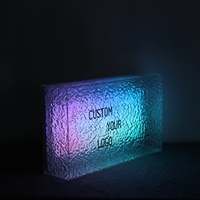 Nouveau Style seau à glace cube led lampe acrylique cadeaux boîte à lumière ajouter votre logo RGB LED acrylique boîte à lumière personnalisé enseigne suspendue