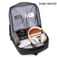 Mochila de Negocios Inteligente Antirrobo Unisex de Lujo, Forro de Poliéster Impermeable, Material Oxford, Cierre de Cremallera, para la Escuela y Viajes