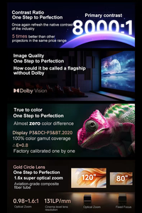 New Dangbei S7 Ultra max 4K ba-màu Laser rạp hát tại nhà máy chiếu 5800cvia Zoom hỗ trợ 3D ban đầu nhà thông minh máy chiếu - Product Image 3