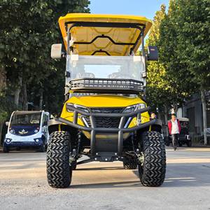 2025 nouveau modèle nouveau design voiturette de golf LED phare auvent chariot de golf électrique mini voiture électrique panneau solaire production d'énergie - Product Image 1