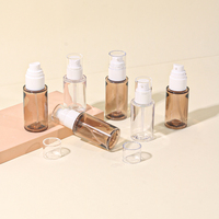 Flacon pompe cosmétique de luxe en PETG transparent 30ml 50ml 60ml pour soins de la peau, flacon pulvérisateur vide, fabricant d'emballages
