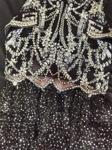 Trajes sexys de diamantes de imitación para mujer, trajes de malla de <span class=keywords><strong>lentejuelas</strong></span> en V profundo, vestido de fiesta de boda, baile de graduación de noche para vestido largo, traje de escenario - Product Image 6