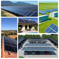 Panneau solaire monocristallin en silicium 550W 41V, module photovoltaïque, batterie de charge haute efficacité, système hors réseau/sur réseau
