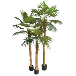 Indoor Outdoor Decorative Plastic Artificial Bonsai Palm Tree Plants