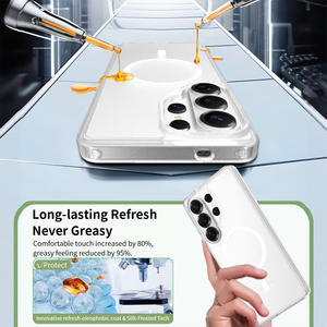 Высококачественный чехол для телефона с эффектом кожи, магнитный, для <span class=keywords><strong>Samsung</strong></span> S26 Ultra, белый, чехол-накладка для мобильного телефона <span class=keywords><strong>Samsung</strong></span> S26 25 24 23 22 - Product Image 3