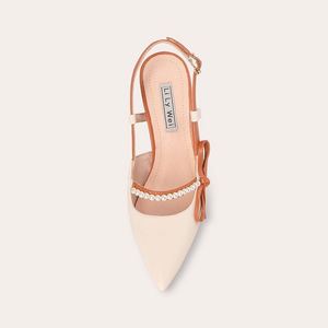 Nuevos Tacones Altos de Verano con Punta Fina y Diseño Único, Tacones Altos de Mujer con Nudo de Mariposa y Parte Trasera Abierta - Product Image 3
